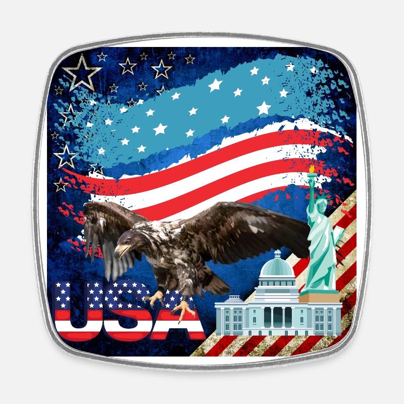 USA, American Eagle - Square fridge magnet - white