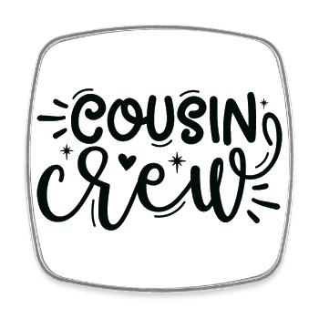 Cousin Crew Familie Family XMas - Viereckiger Kühlschrankmagnet - Weiß - Vorne
