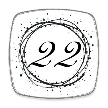 22 - Magnet carré - blanc - Devant