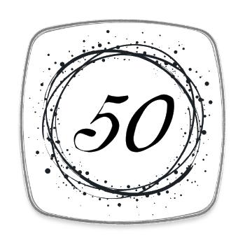 50 - Magnet carré - blanc - Devant