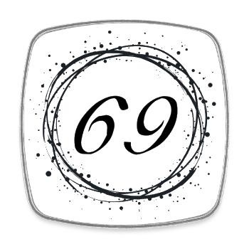 69 - Magnet carré - blanc - Devant