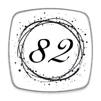 82 - Magnet carré - blanc - Devant