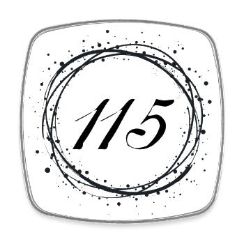 115 - Square fridge magnet - white - Front