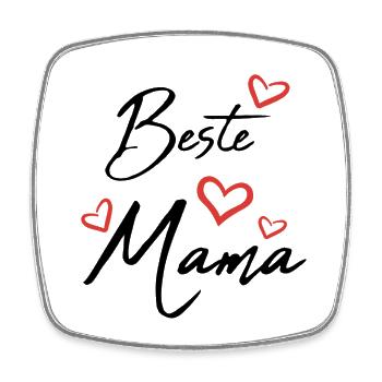 Beste Mama - Viereckiger Kühlschrankmagnet - Weiß - Vorne