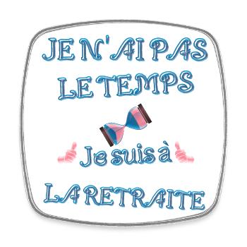 Je n ai pas le temps Je suis à la retraite - Magnet carré - blanc - Devant