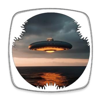 US-Regierung Veröffentlicht Videos von Ufos - Viereckiger Kühlschrankmagnet - Weiß - Vorne