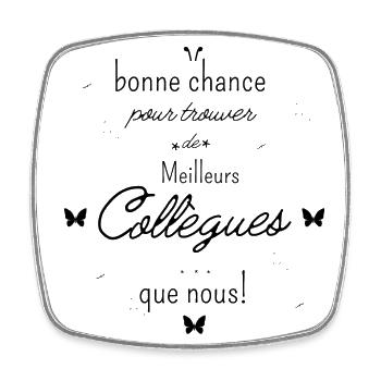Cadeau départ retraite - Magnet carré - blanc - Devant