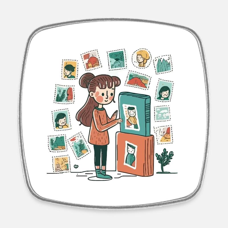 Science Geek: Science Experiment - Square fridge magnet - white