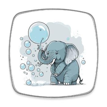 Bubble Blast - Square fridge magnet - white - Front