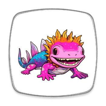 Axolotl - Square fridge magnet - white - Front