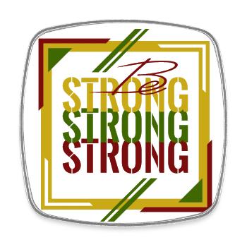 Be strong autumn - Square fridge magnet - white - Front
