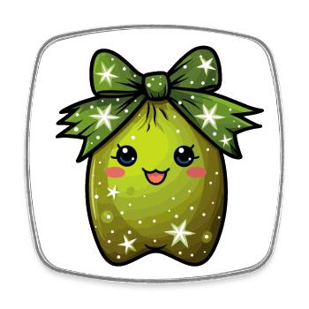 Bezaubernde Kiwi -Träume - Viereckiger Kühlschrankmagnet - Weiß - Vorne