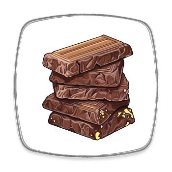 Chocolate Chocolate - Square fridge magnet - white - Front