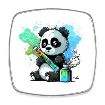 Panda Vaper - Square fridge magnet - white - Front