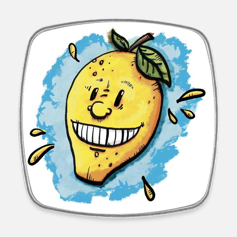 Acidulé / Aigre / Citron / Limonade / Été - Magnet carré - blanc