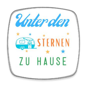 Unter den Sternen zu Hause - Viereckiger Kühlschrankmagnet - Weiß - Vorne