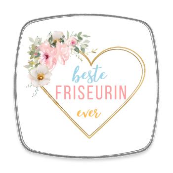 Für die "Beste Friseurin ever"! personalisierbar - Viereckiger Kühlschrankmagnet - Weiß - Vorne