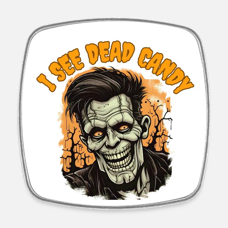 I SEE DEAD CANDY - Square fridge magnet - white