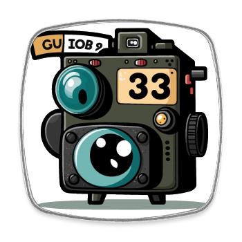 The Shutterbug - Square fridge magnet - white - Front