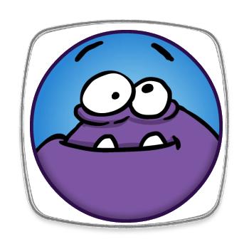 PlumBoo - Square fridge magnet - white - Front