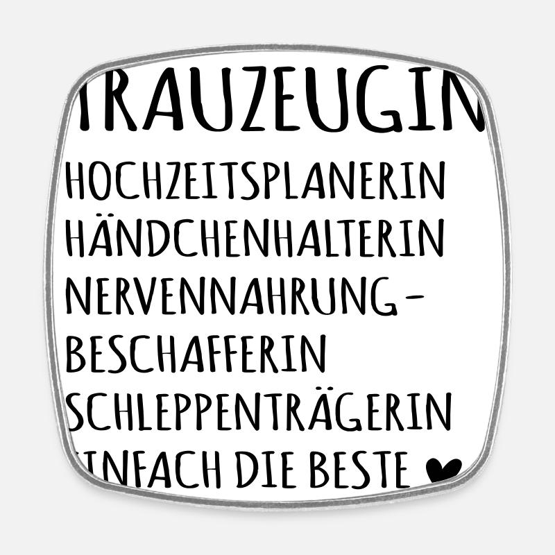Team Braut-Trauzeugin! - Viereckiger Kühlschrankmagnet - Weiß