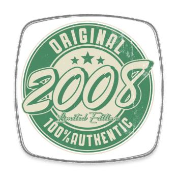 Original 2008 Vintage Vintage cadeau d’anniversaire - Magnet carré - blanc - Devant