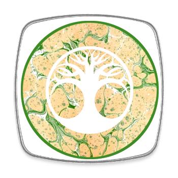 yggdrasil e 1 - Viereckiger Kühlschrankmagnet - Weiß - Vorne