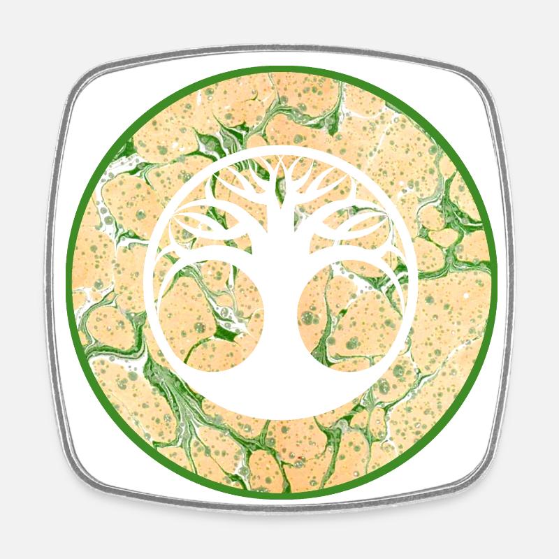 yggdrasil e 1 - Magnet carré - blanc