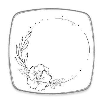 Customisable lovely wreath - Square fridge magnet - white - Front