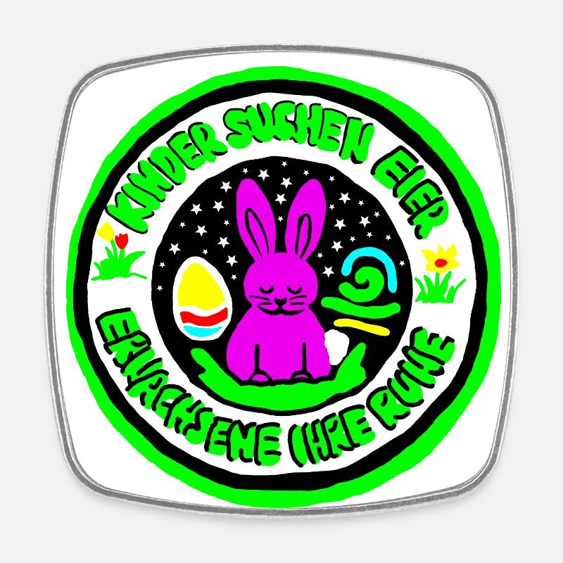 Easter for grown-ups - Square fridge magnet - white