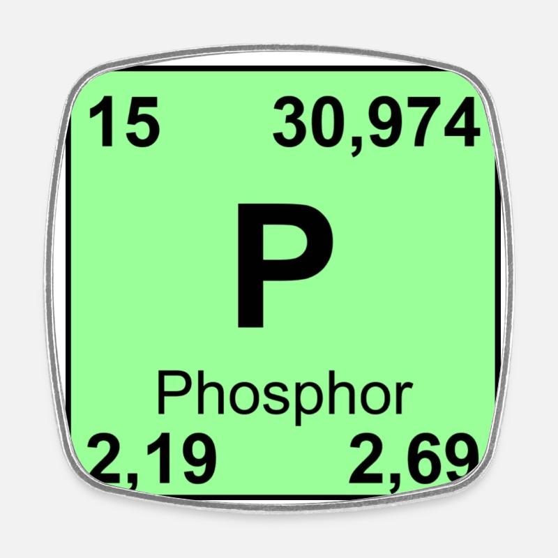 15Phosphorus - Square fridge magnet - white