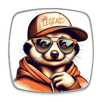 Cute Legend - Square fridge magnet - white - Front