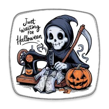 Grim Reaper coud un costume d’Halloween - Magnet carré - blanc - Devant