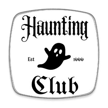 Haunting Club Est 1666 Halloween Herbstsaison - Viereckiger Kühlschrankmagnet - Weiß - Vorne