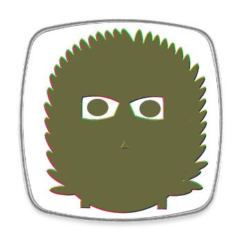 Beast - Square fridge magnet - white - Front