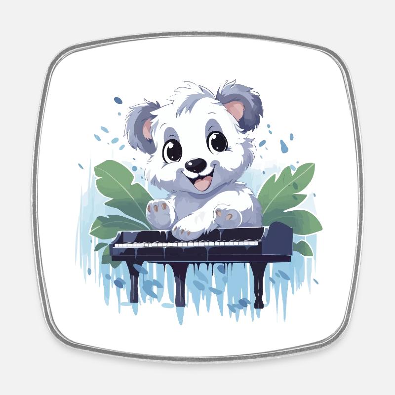 Koala mélodique - Magnet carré - blanc