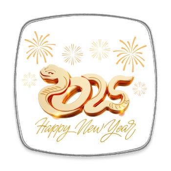 Happy New Year 2025 The Chinese Year of the Snake - Magnet carré - blanc - Devant
