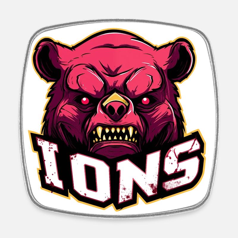 IONS! - Square fridge magnet - white