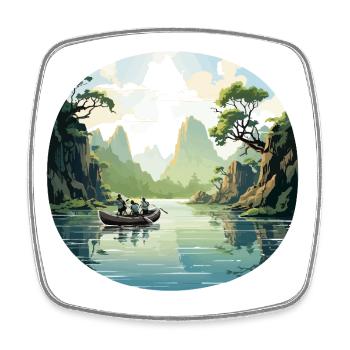 The River Wanderers - Square fridge magnet - white - Front