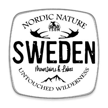 Nordic Nature - Sweden - Square fridge magnet - white - Front