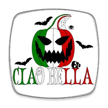 Helloween Italien Ciao Bella - Viereckiger Kühlschrankmagnet - Weiß - Vorne