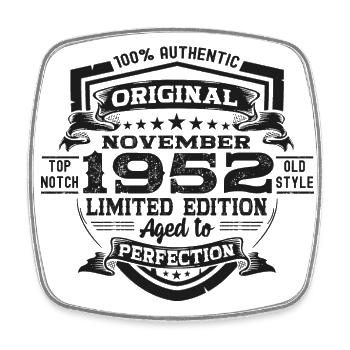 Original novembre 1952 Cadeau du 70e anniversaire - Magnet carré - blanc - Devant