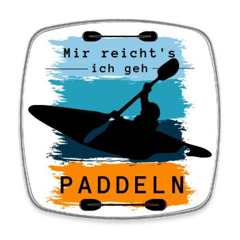 Mir reicht's ich geh paddeln - Kajak Design - Viereckiger Kühlschrankmagnet - Weiß - Vorne