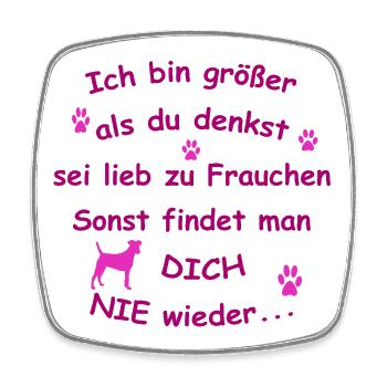 Sicheres Gassi gehen mit deinem Hund - Viereckiger Kühlschrankmagnet - Weiß - Vorne