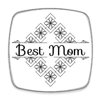 Best Mom - Square fridge magnet - white - Front