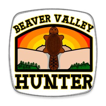 Beaver Valley Hunter Beaver Valley Hunter Men - Square fridge magnet - white - Front