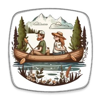 The Quiet Waters - Square fridge magnet - white - Front