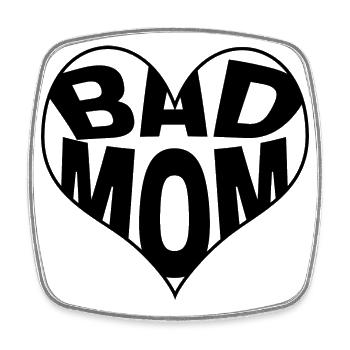 Bad Moms Herz Logo - Viereckiger Kühlschrankmagnet - Weiß - Vorne