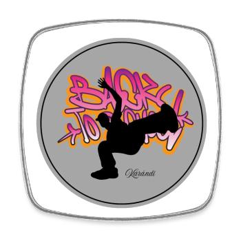 Just dance - Viereckiger Kühlschrankmagnet - Weiß - Vorne