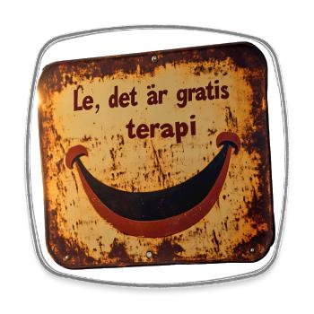 Smile it's free therapy - Charming tin sign - Square fridge magnet - white - Front